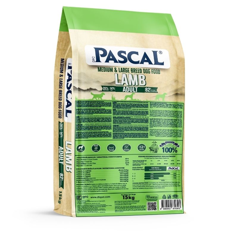 Pascal Kuzulu ve Pirinçli Orta ve Büyük Irk Yetişkin Köpek Maması 15 Kg