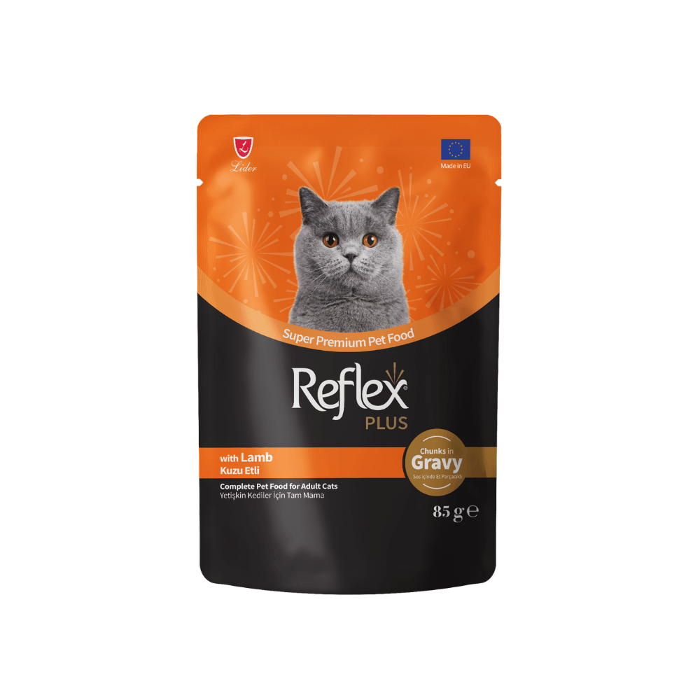 Reflex Plus Sos Et Parçacıklı Kuzu Etli Yetişkin Kedi Konservesi 85 Gr. (22 Adet)