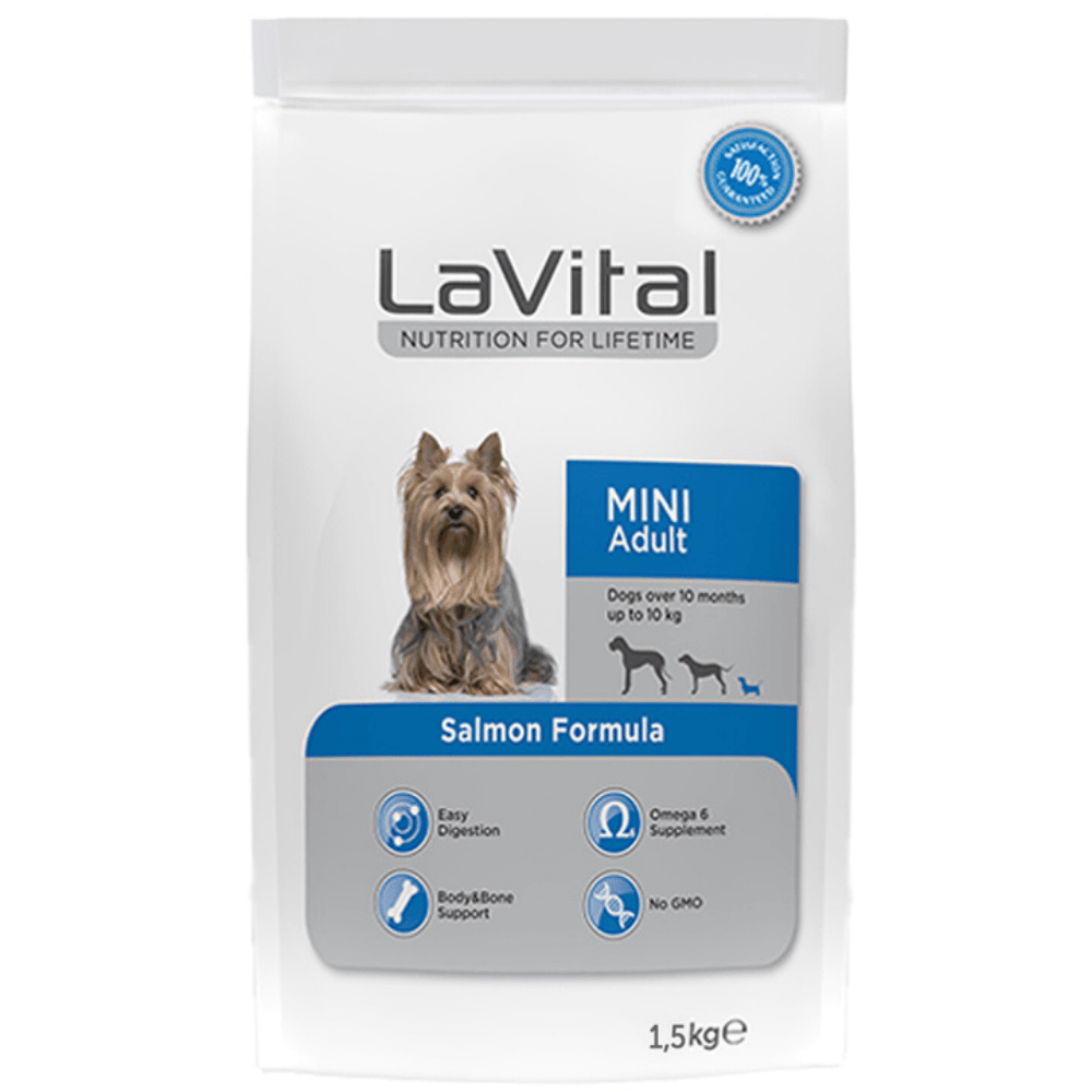 LaVital Somonlu Küçük Irk Yetişkin Köpek Maması 1,5 Kg