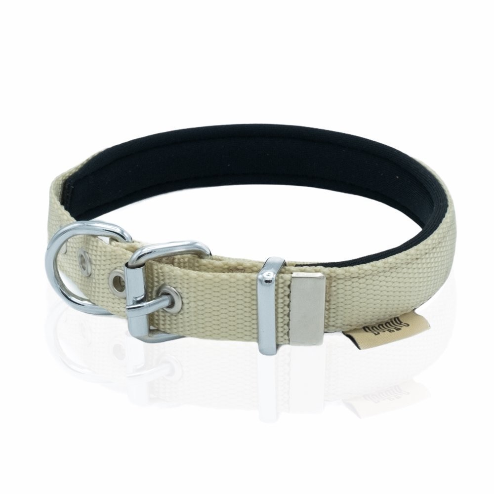 Doggie Comfort Yumuşak Dokuma Köpek Boyun Tasması M 2x35-40 Cm Haki