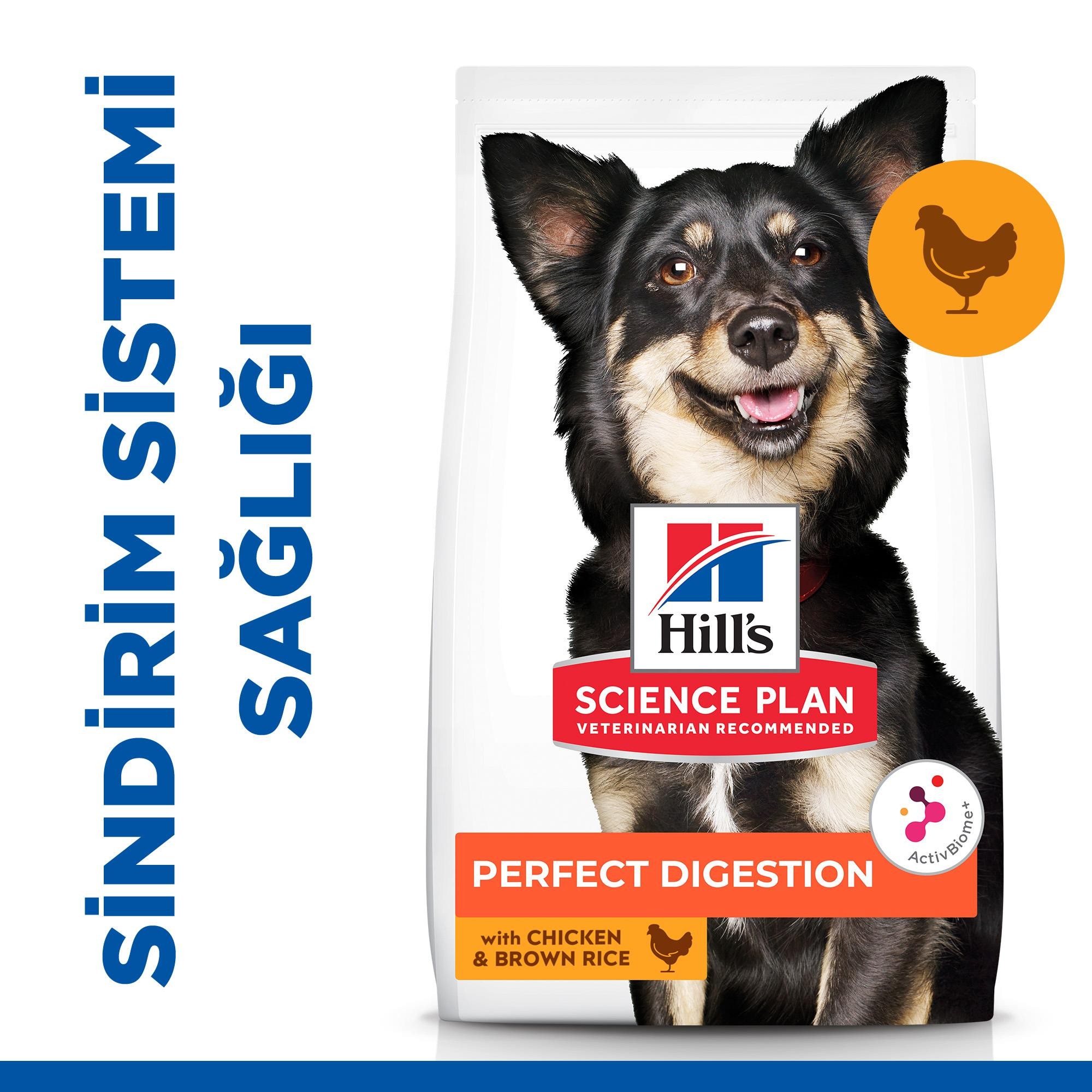 Hill's Perfect Digestion Tavuk Etli ve Pirinçli Küçük Irk Yetişkin Köpek Maması 3 Kg