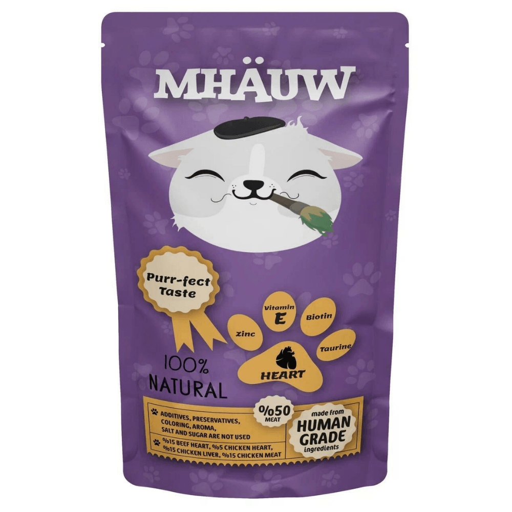 Mhauw Dana Yürekli Yetişkin Kedi Ödül Maması 80 Gr