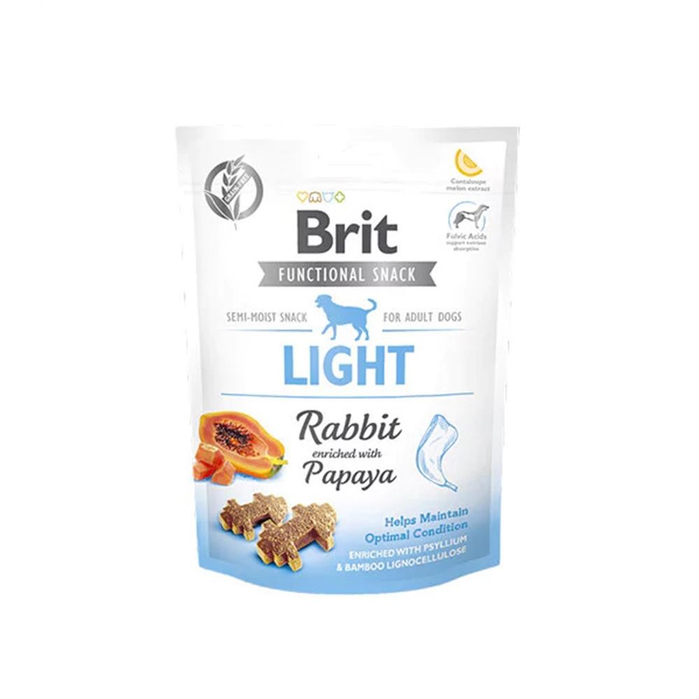 Brit Care Functional Snack Light Tavşanlı ve Papayalı Kilo Kontrolü Sağlayan Köpek Ödülü 150 Gr