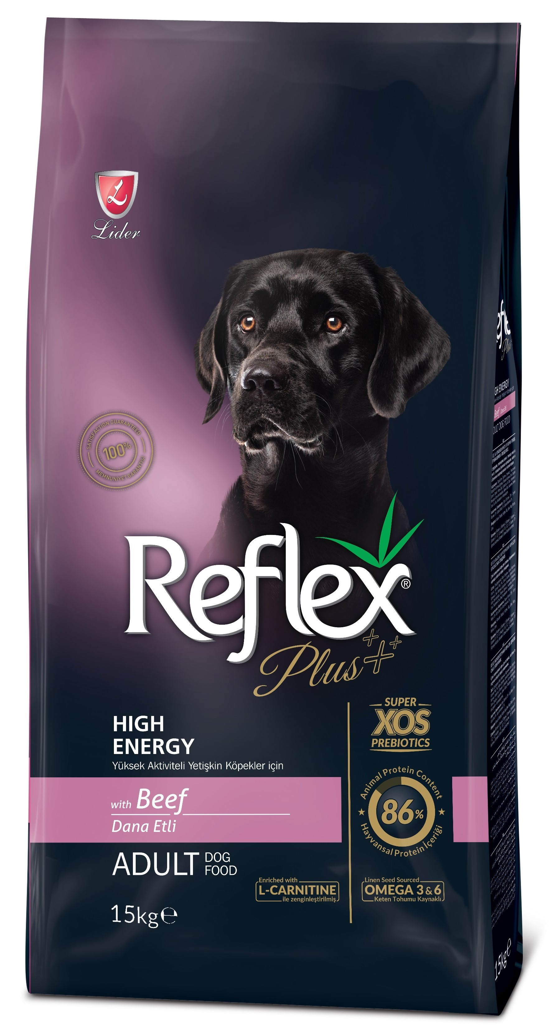 Reflex Plus Biftekli High Energy Yetişkin Köpek Maması 15 Kg