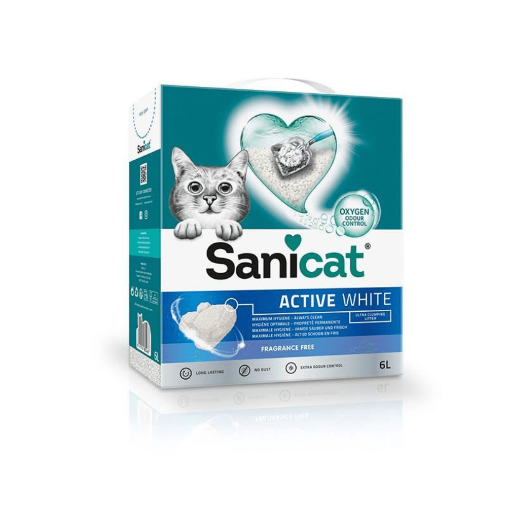 Sanicat Active White Ultra Topaklanan Kedi Kumu 6 Lt.