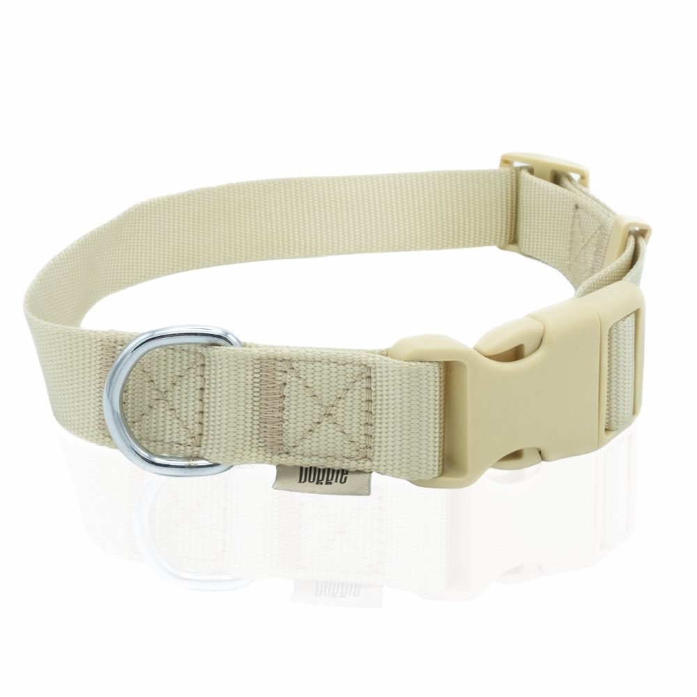 Doggie Ayarlanabilir Özellikli Dokumadan El Yapımı Köpek Boyun Tasması 3x45-60 Cm K.Haki