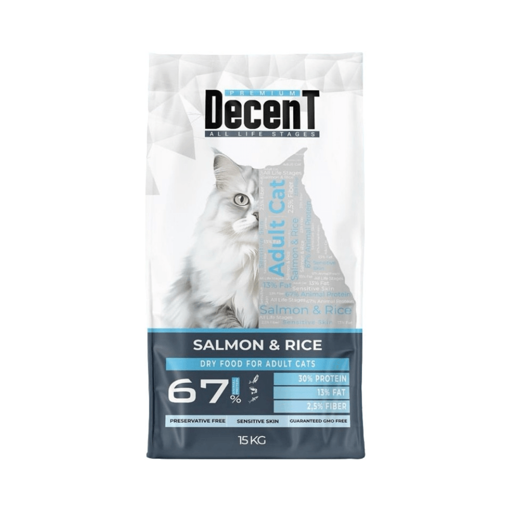 Decent Somonlu Yetişkin Kedi Maması 15 kg