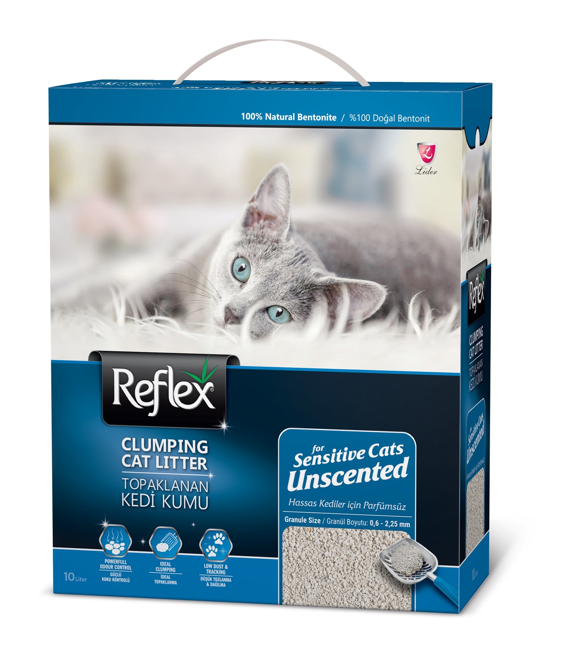Reflex Hassas Kediler İçin Parfümsüz Topaklanan Kedi Kumu 10 Lt