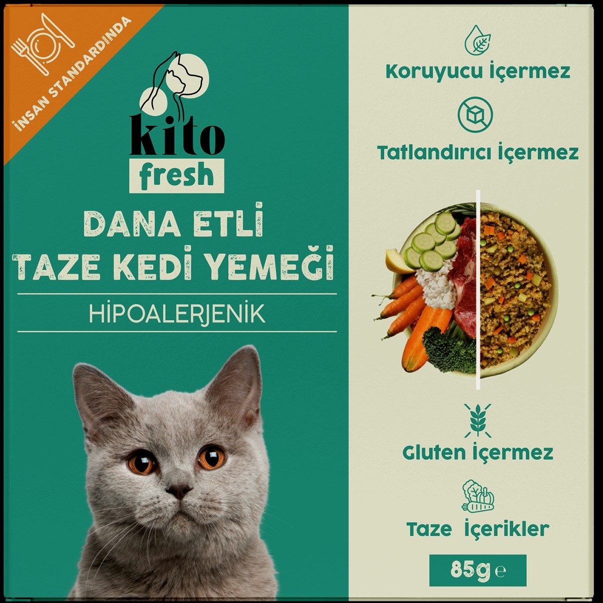 Kito Fresh Dana Etli Kedi Yemeği 85 Gr