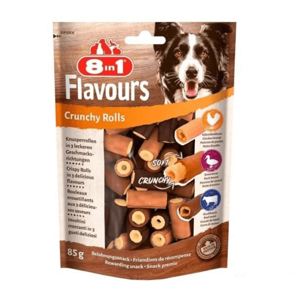 8in1 Flavours Crunchy Rolls Kıtır Köpek Ödülü 85 Gr