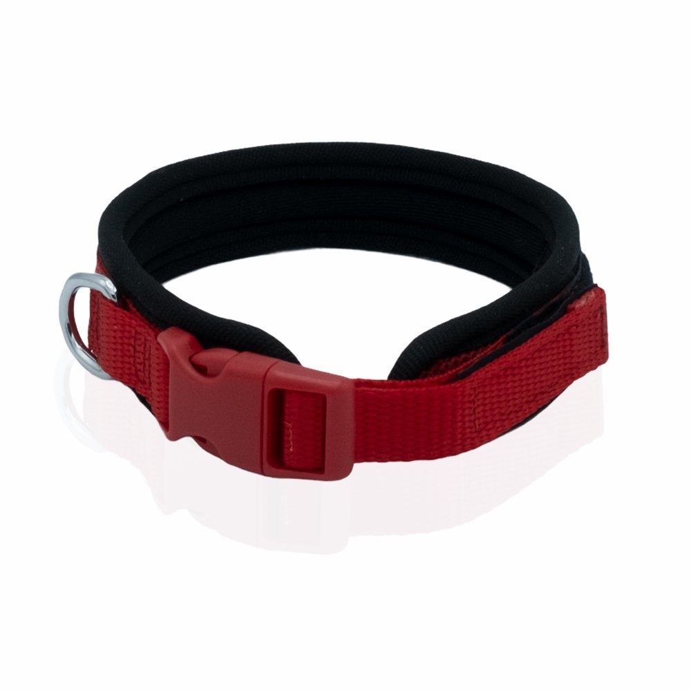 Doggie Havalı Dokumadan El Yapımı Köpek Boyun Tasması 1.5x30-40 Cm Kırmızı
