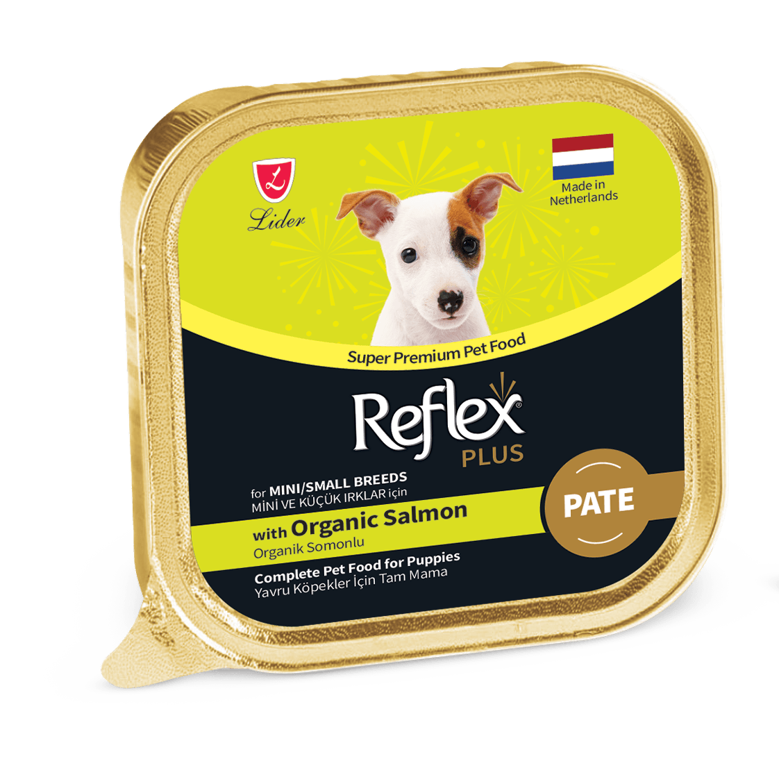 Reflex Plus Pate Organik Somonlu Mini ve Küçük Irklar İçin Yavru Köpek Konservesi 85 Gr