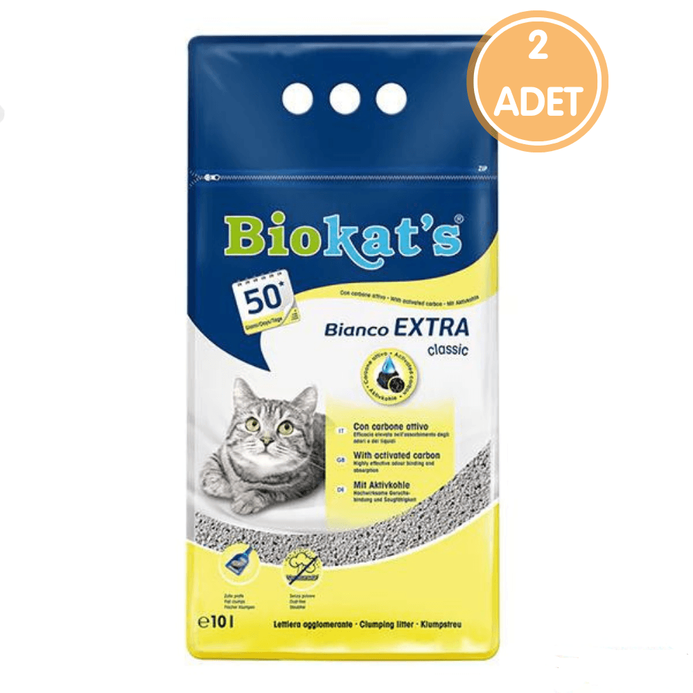 Biokats Bianco Ekstra Classic Kedi Kumu 10 Lt (2 ADET)