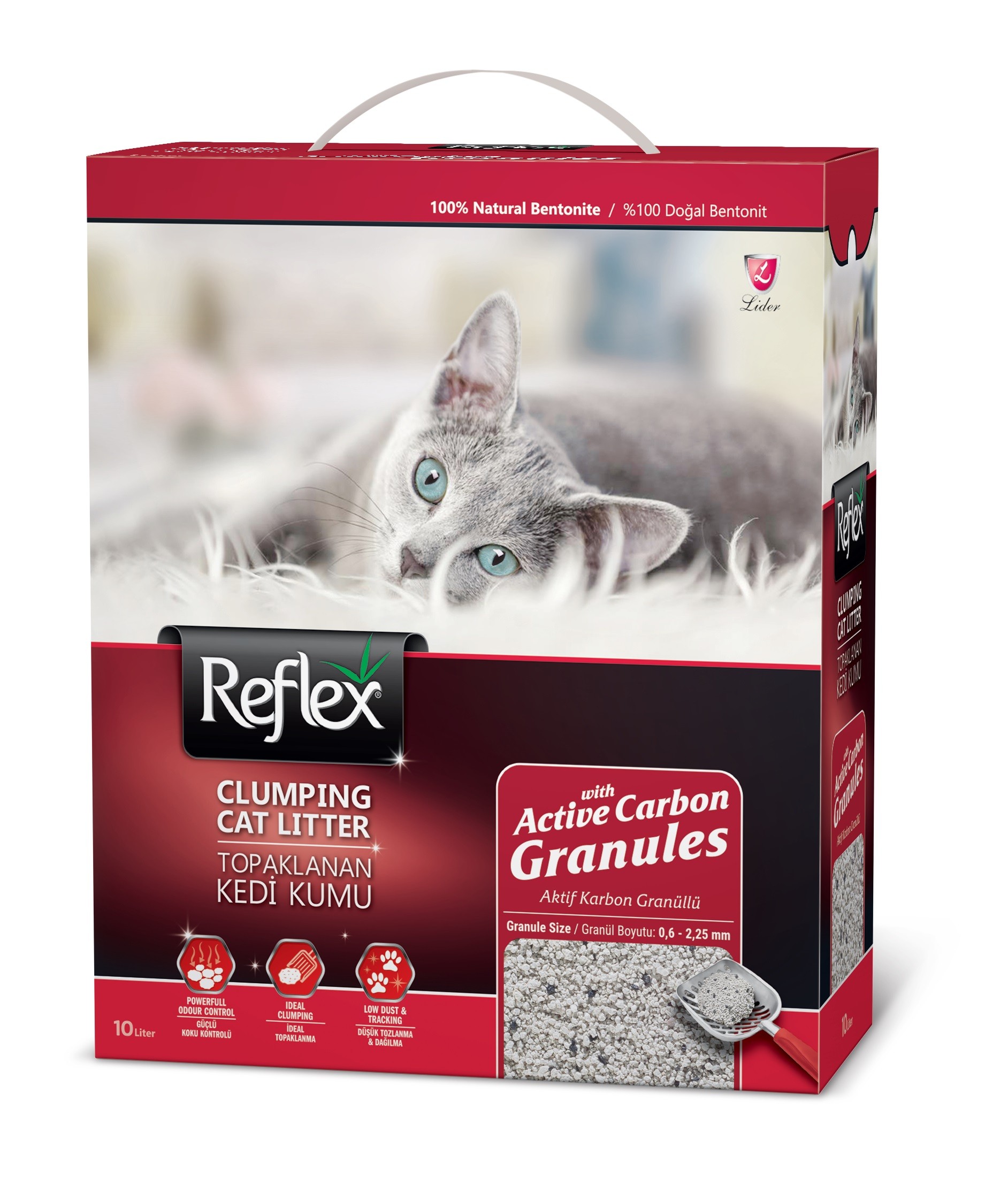 Reflex Granül Aktif Karbonlu Topaklanan Kedi Kumu 10 Lt