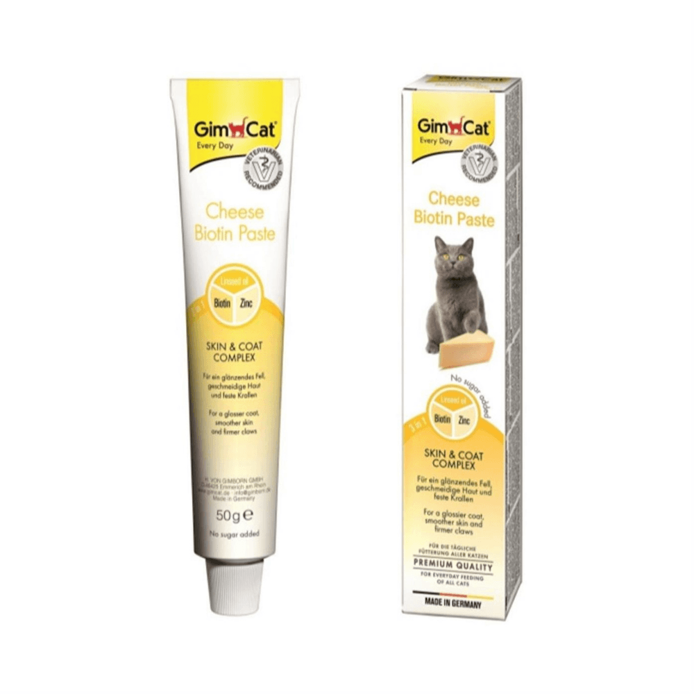 Gimcat Deri ve Tüy Sağlığı için Peynirli Biyotin Kedi Macunu 50 Gr