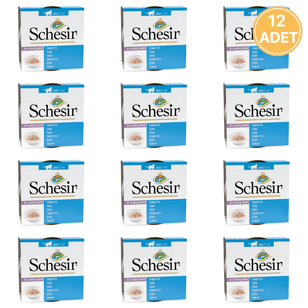 Schesir Naturel Ton Balıklı Yetişkin Kedi Konservesi 85 Gr (12 Adet)