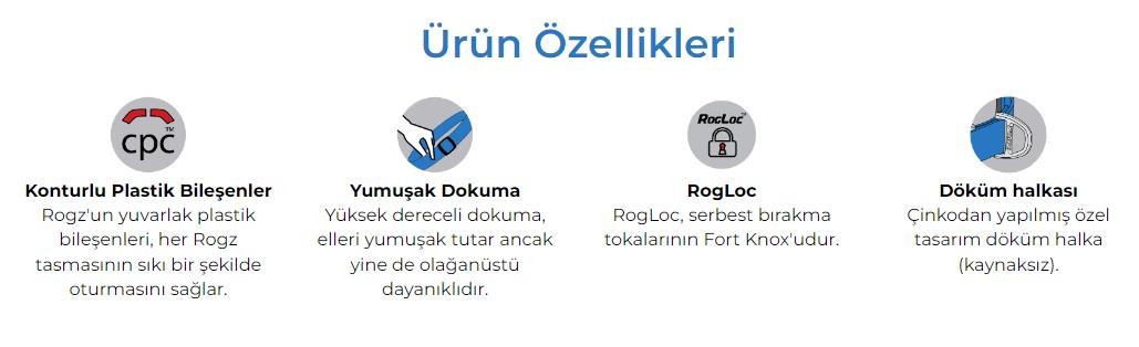 Rogz Alpinist Halsband M Blauw Boyun Tasması