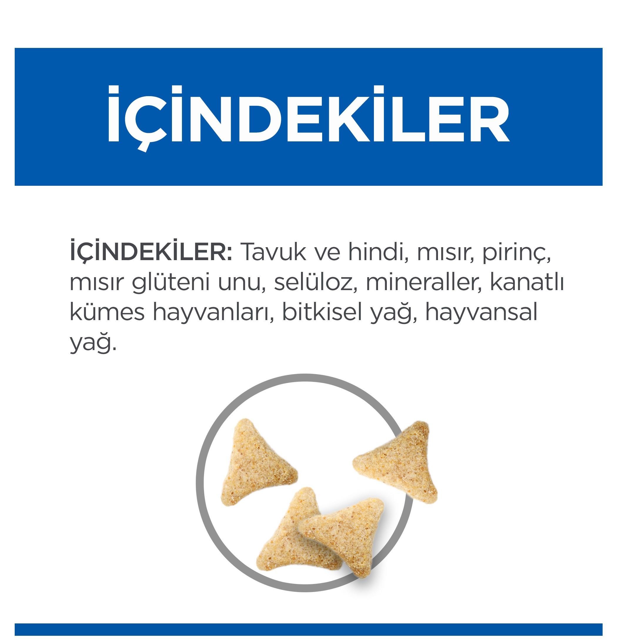 Hill's Hairball & Indoor Tavuk Etli Yetişkin Kedi Maması 1.5 Kg