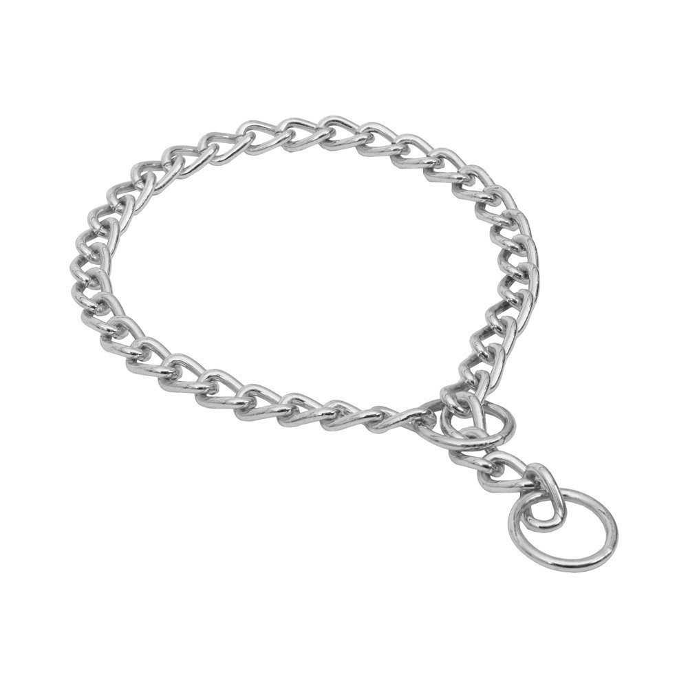 Doggie Eğitim Serisi Boğma Zincirli Köpek Boyun Tasması Krom Kaplama 3.5x55-55 Cm