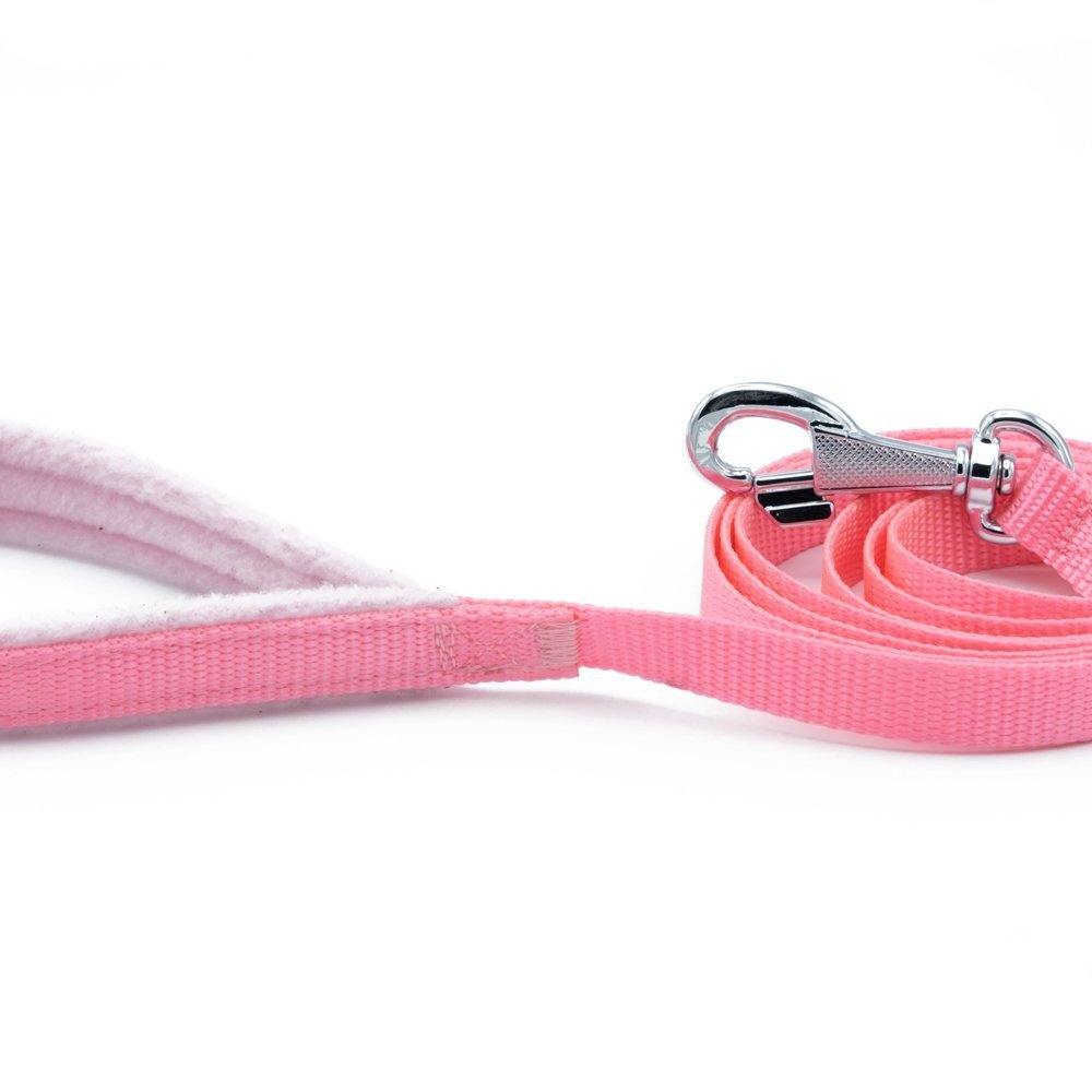Doggie Polar Dokumadan El Yapımı Köpek Gezdirme Kayışı 1.5x160 Cm Pembe
