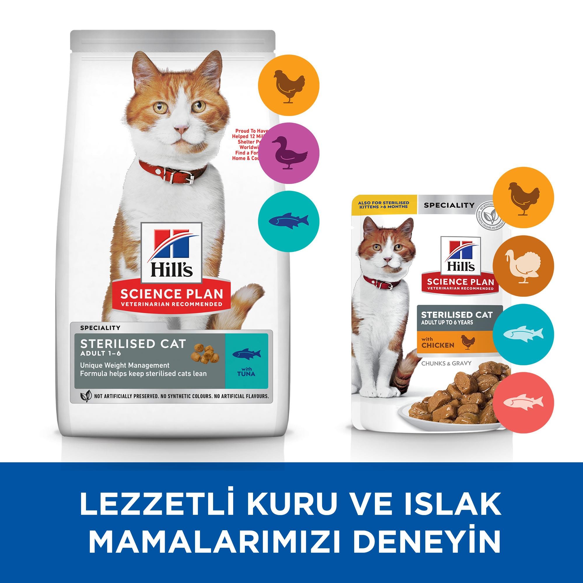 Hill's Sterilised Ton Balıklı Kısırlaştırılmış Kedi Maması 3 Kg