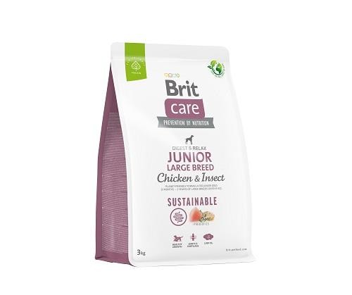 Brit Care Digest & Relax Junior Tavuk Etli Böcek Proteinli Büyük Irk Yavru Köpek Maması 3 Kg