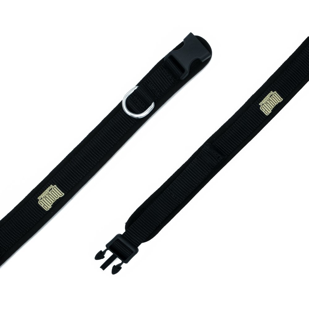 Doggie Havalı Dokumadan El Yapımı Köpek Boyun Tasması 2x35-45 Cm Siyah