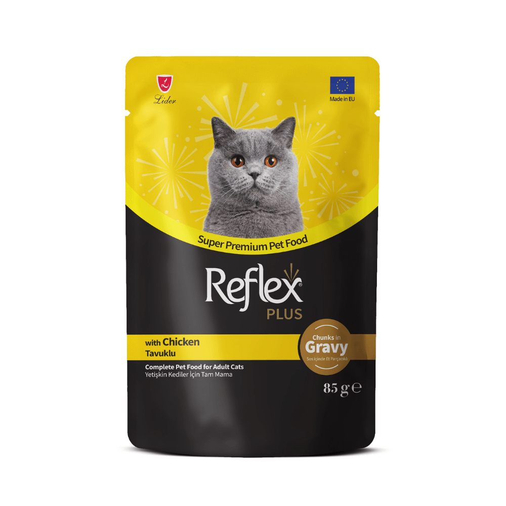 Reflex Plus Sos Et Parçacıklı Tavuklu Yaş Yetişkin Kedi Maması 85 G