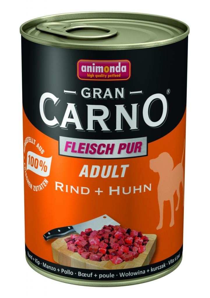 Animonda Gran Carno Sığır Etli ve Tavuk Etli Yetişkin Köpek Konservesi 400 Gr