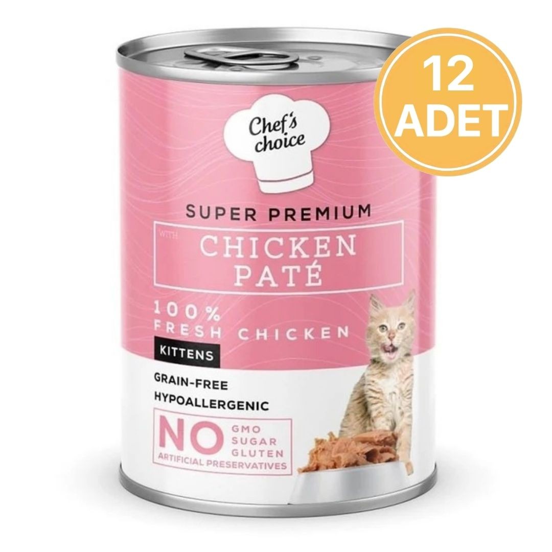 Chefs Choice Tavuk Etli Ezme Yavru Kedi Konservesi 400 Gr (12 Adet)