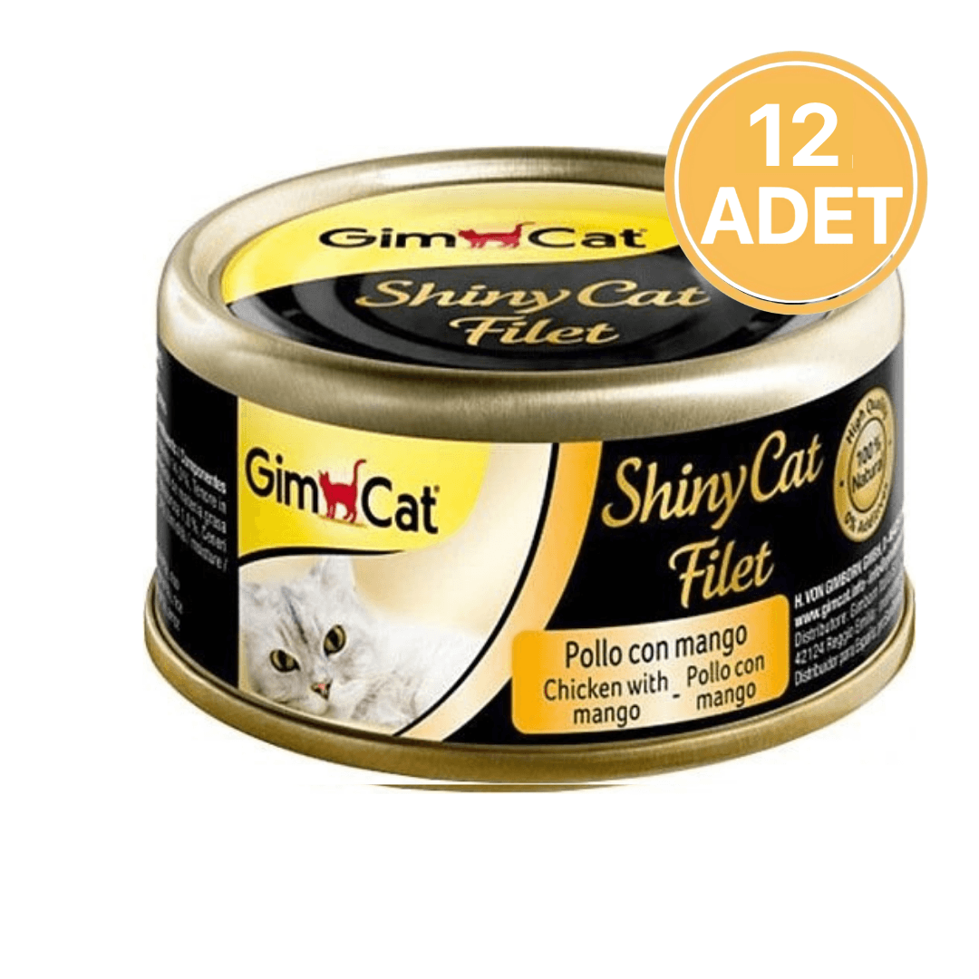 Gimcat Shiny Cat Fileto Tavuklu Yetişkin Kedi Konservesi 70 Gr (12 Adet)