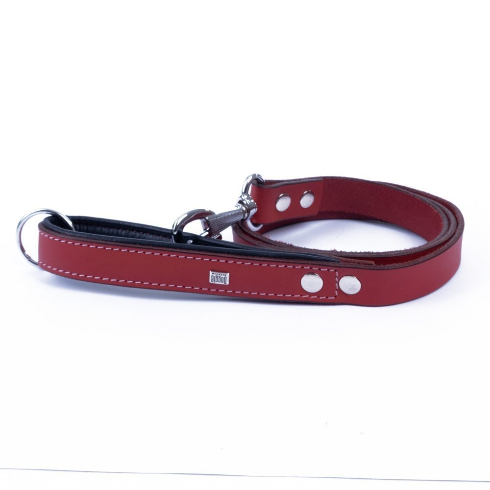Doggie Firstclass Gerçek Deriden El Yapımı Köpek Gezdirme Kayışı 2x140 Cm Kırmızı