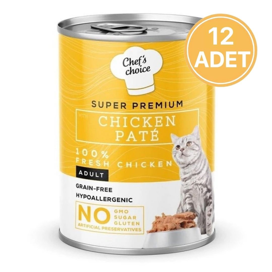 Chefs Choice Tahılsız Tavuk Etli Ezme Kedi Konservesi 400 Gr (12 Adet)