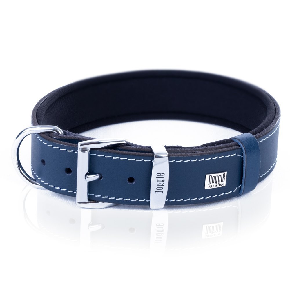 Doggie Deri Pati Desenli Boyun Tasması M 4x52-60 Cm Royal Mavi