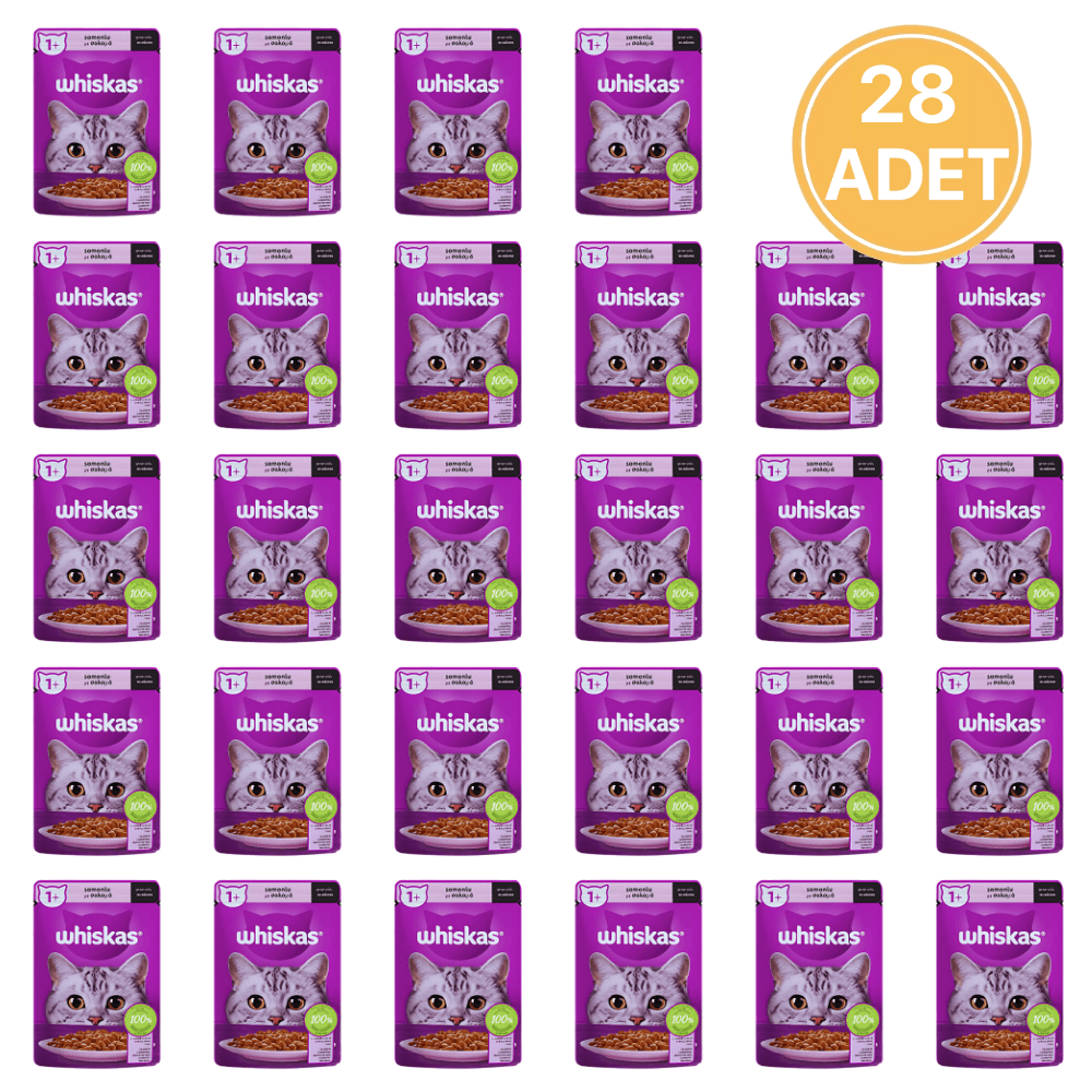 Whiskas Pouch Somonlu Yetişkin Kedi Konservesi 85 Gr (28 ADET)