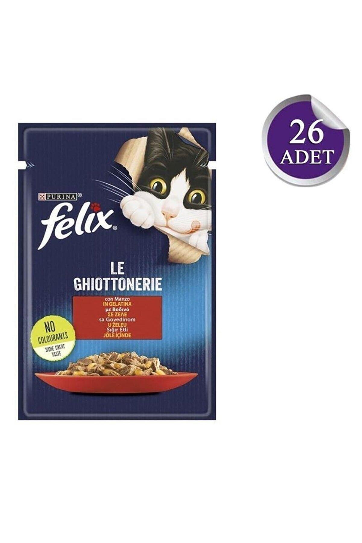 Felix Sığır Etli Kedi Konservesi 85 Gr (26 Adet)