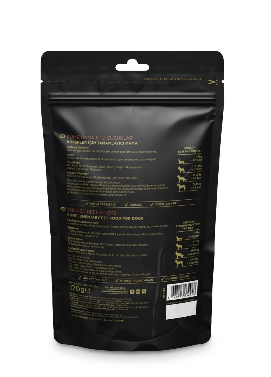 Reflex Snackies Füme Dana Etli Çubuklar Köpek Ödülü 170 Gr