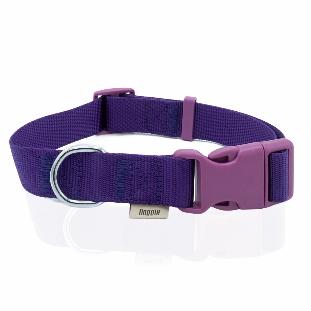 Doggie Ayarlanabilir Özellikli Dokumadan El Yapımı Köpek Boyun Tasması 3x45-60 Cm Mor