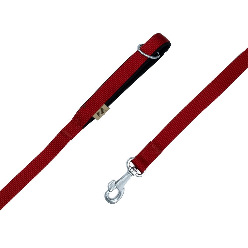 Doggie Dokuma Köpek Gezdirme Kayışı M 2x140 Cm Kırmızı