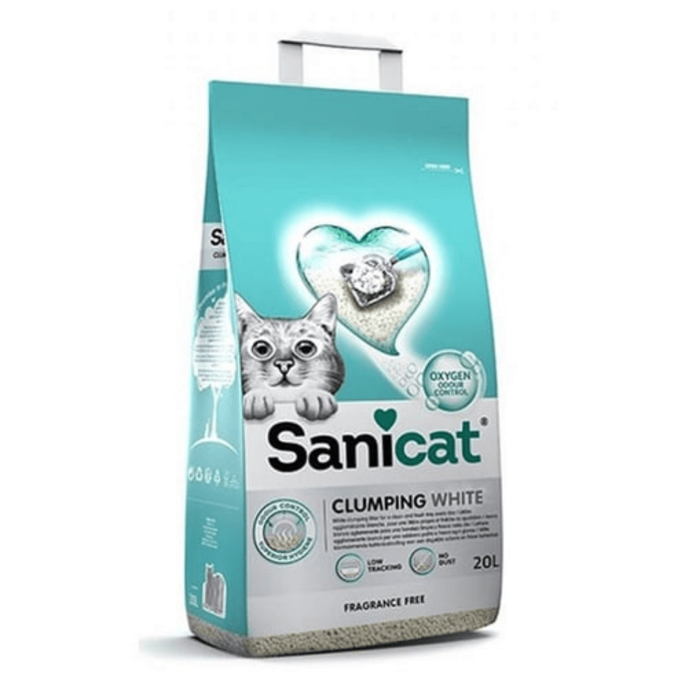 Sanicat Kedi Kumu Koku Kontrollü Topaklaşan Beyaz Tanecikli 20 Lt