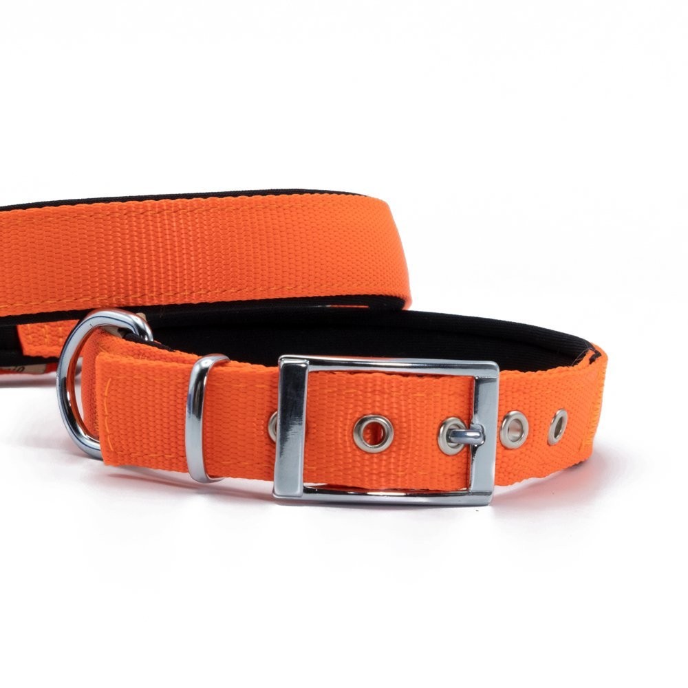 Doggie Elit Dokumadan El Yapımı Köpek Boyun Tasması 2.5x42-50 Cm Turuncu