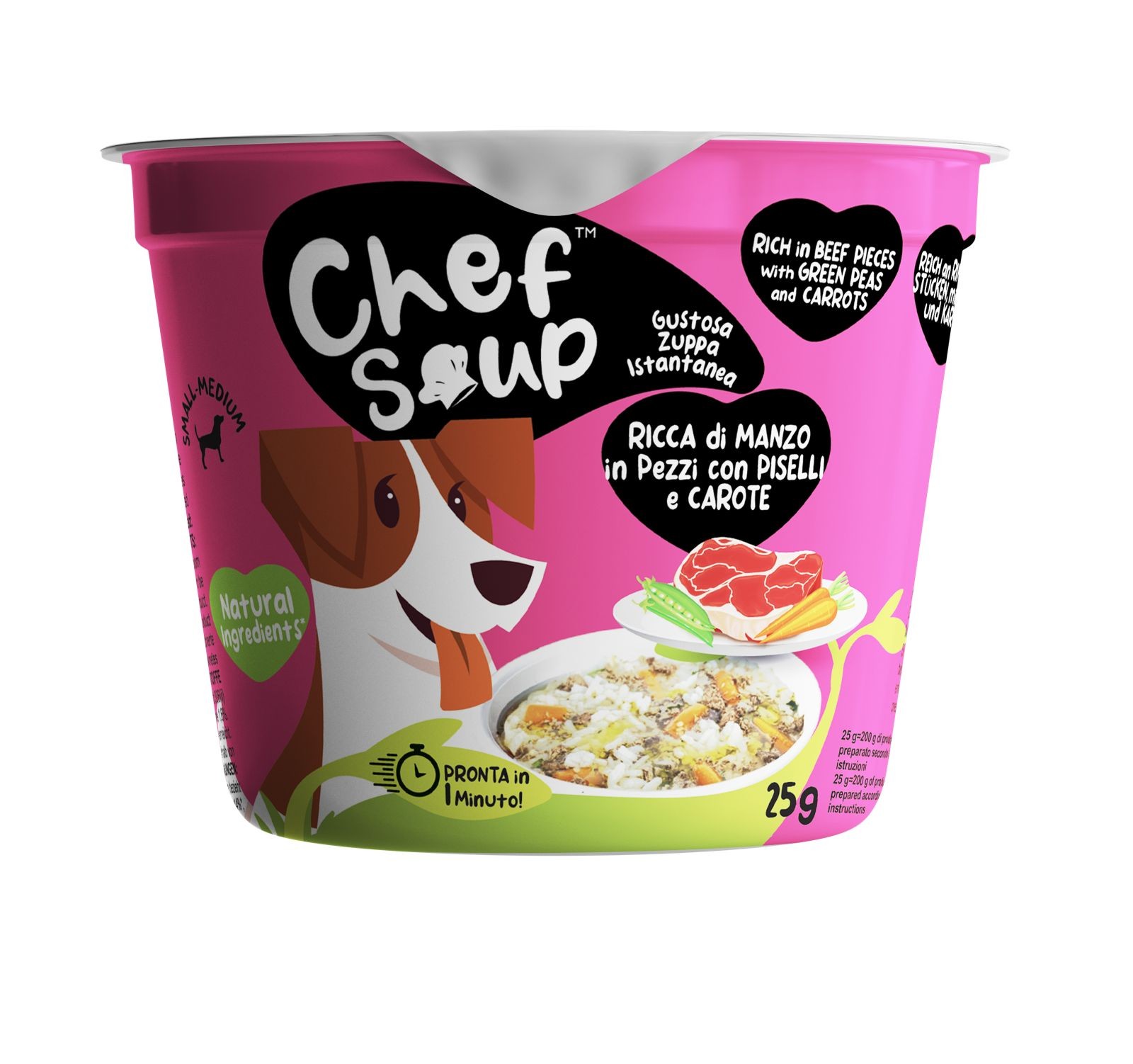 Chef Soup Dana Eti, Bezelye Ve Havuçlu Hazır Köpek Çorbası 25 Gr