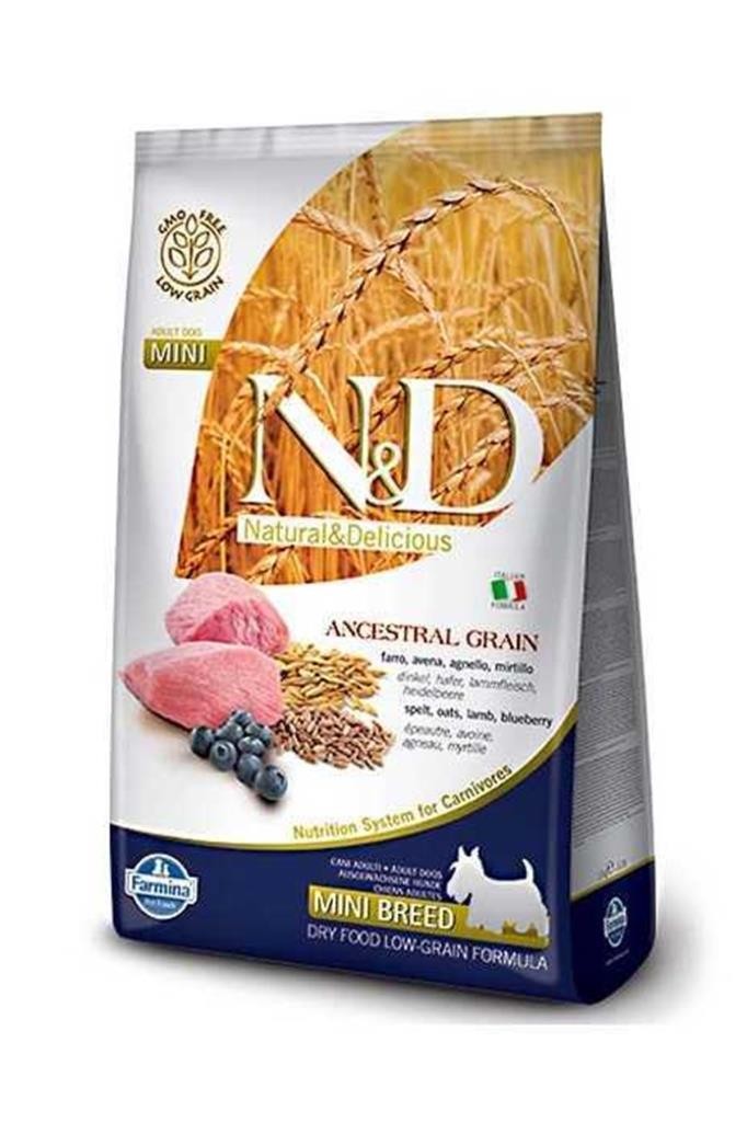 N&D Düşük Tahıllı Kuzu Etli Küçük Irk Yetişkin Köpek Maması 7 Kg