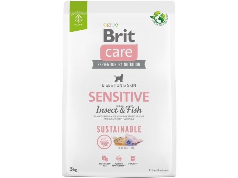 Brit Care Sensitive Digeston & Skin Balıklı Böcek Proteinli Yetişkin Köpek Maması 3 Kg