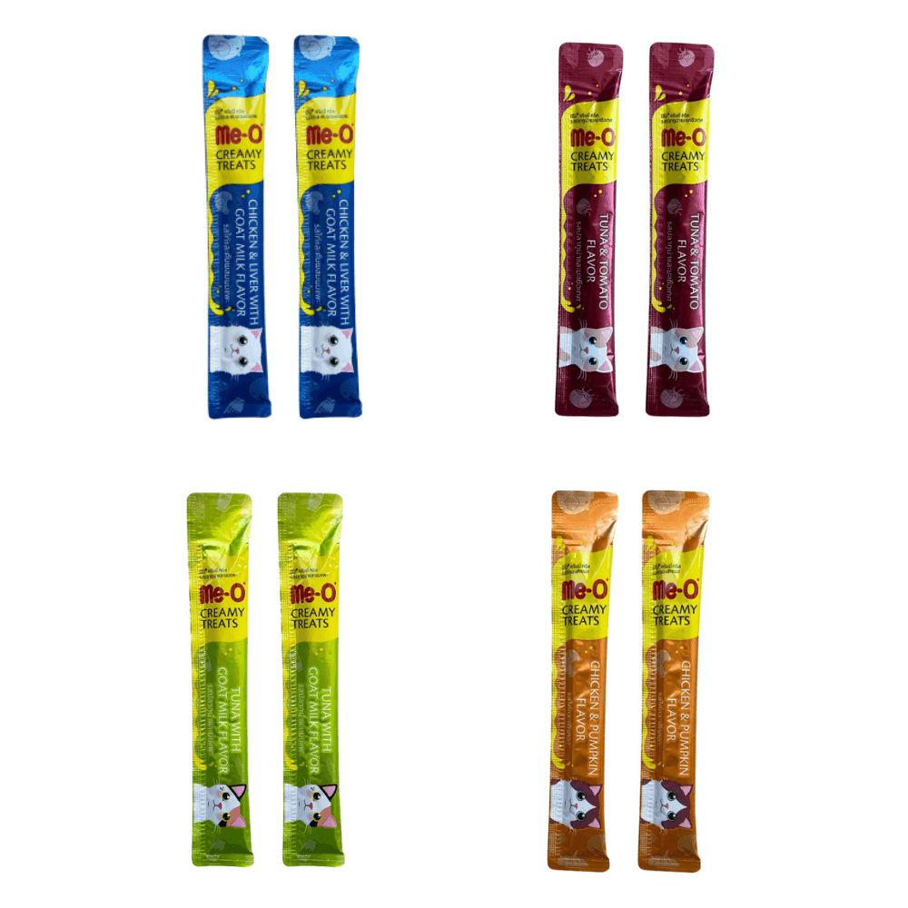 Me-O Çifte Lezzet Karışık Sıvı Kedi Ödülü 15 Gr (8 Adet)