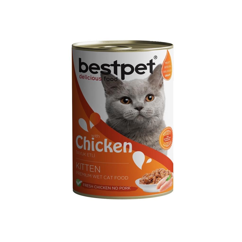 Bestpet Tavuk Etli Yavru Kedi Konservesi 400 Gr