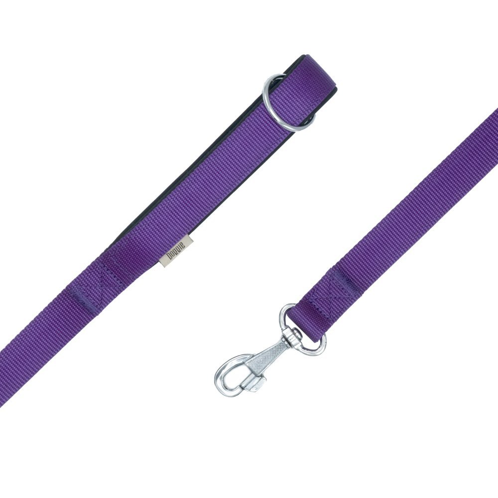 Doggie Dokuma Köpek Gezdirme Kayışı M 2x140 Cm Mor