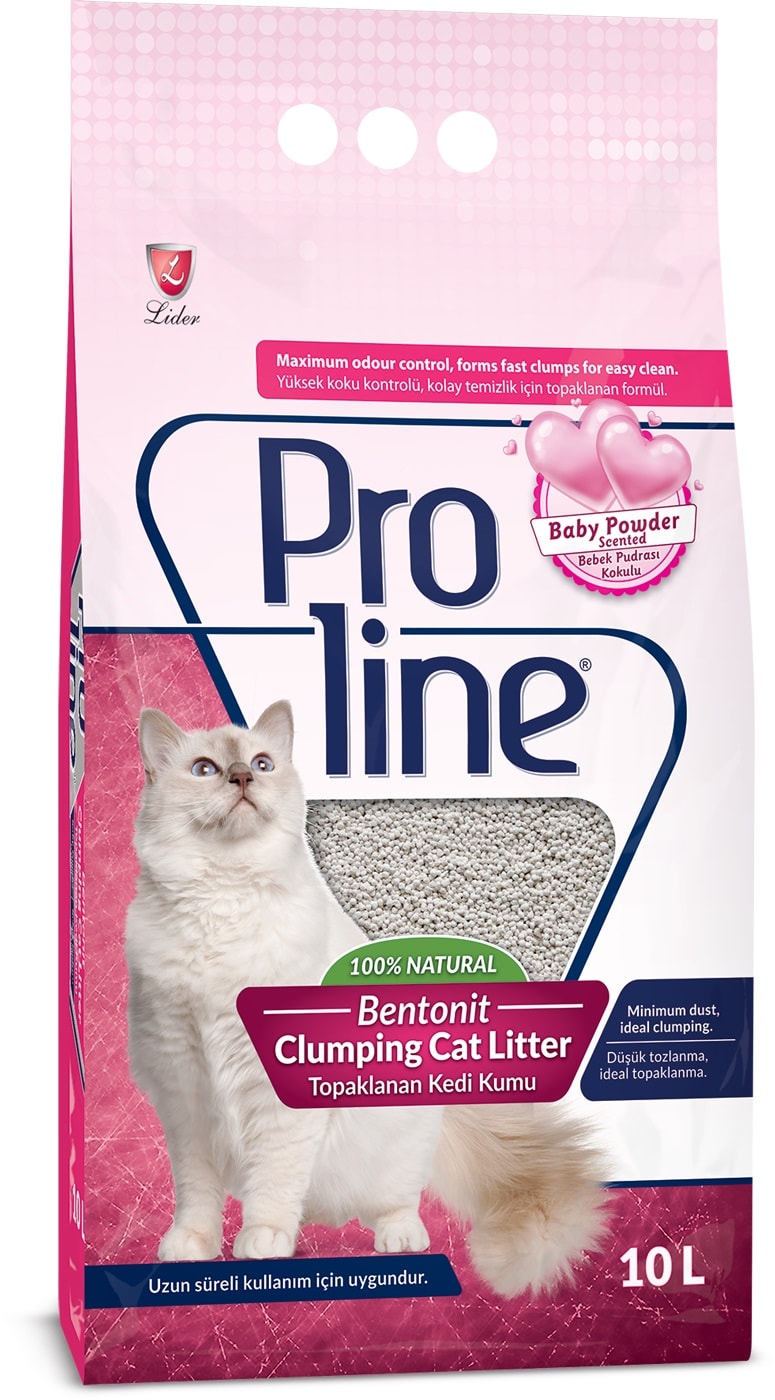 Proline Bebek Pudrası Kokulu Kalın Taneli Kedi Kumu 10 Lt