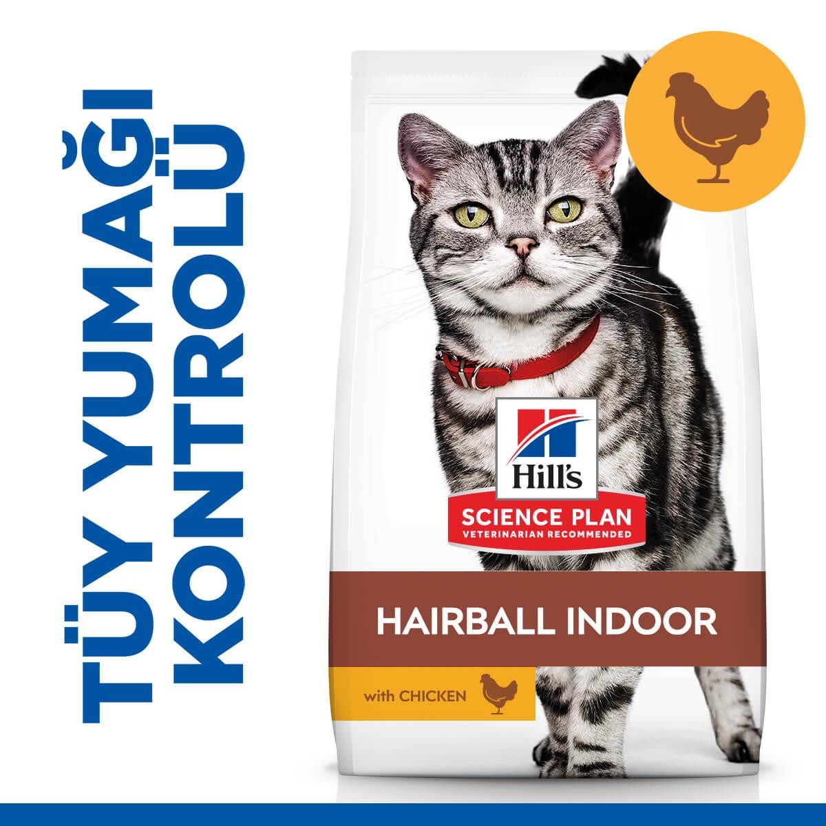 Hill's SCIENCE PLAN Tüy Yumağı Önleyici Tavuklu Yetişkin Kedi Maması 1.5 Kg