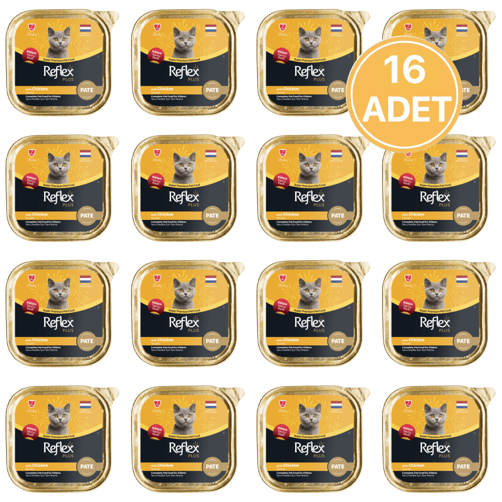 Reflex Plus Pate Tavuk Etli Yavru Kedi Konservesi 85 Gr (16 Adet)